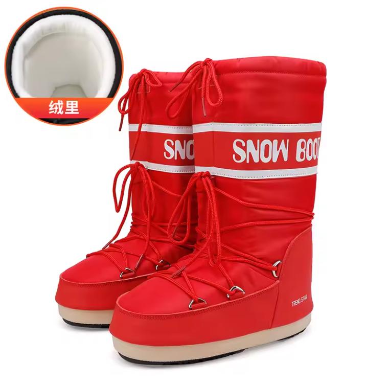 

Winter Shoes Women Mid-calf Snow Boots Cold-proof Antiskid Thicken Plush Waterproof Thick Platform Space Ski Boots Size 36-43 43