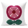 Redness Heart Accent Pillowcase with Florals Embroidery, Soft Cotton Canvas Pillows Cushions for a Romantics Home