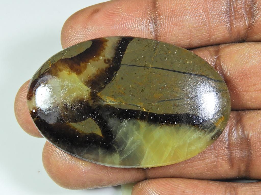 AA++ Natural Yellow Septarian Designer Oval Cabochon Loose Gemstone 33X51MM ET-52