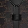 Celine Triomphe Logo Print Design Calfskin Shoulder Bag Women Shoulder Bag Black 122332GUK
