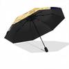 1pc Owl Enchanted Night Pattern Beautiful Looking Automatic Folding Umbrella, 3 Folding, 8 Iron Frame Design, Durable and Suitable for Travel and