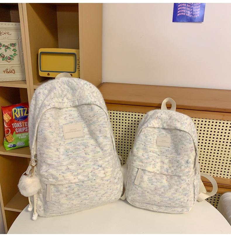 Schultasche Schüler Schultasche Kinder Klasse Grundschule Mädchen Frühlingstour Kleiner Rucksack Mittelschule Plüsch Gestreifter Rucksack
