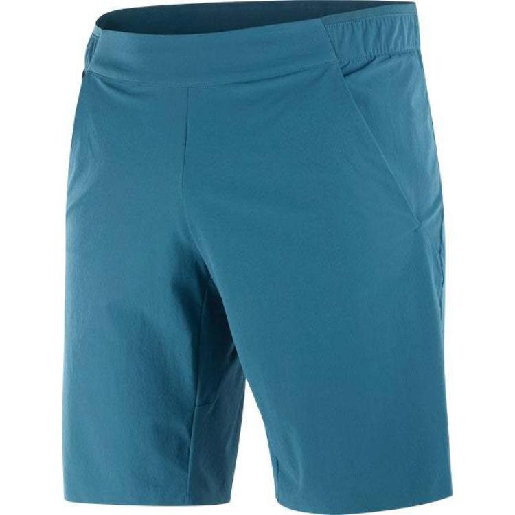 

Salomon Solid Color Elastic Mid Waist Three Quarter Casual Shorts Men shorts Blue LC2210200 XXL