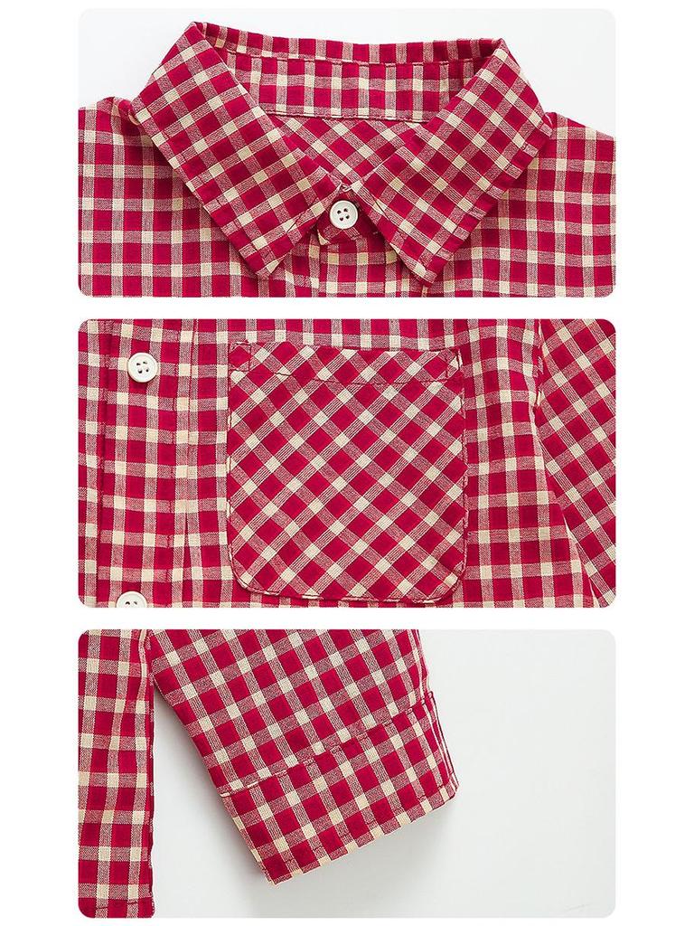 Girl's Plaid Shirt Jacket - Spring & Autumn 2025 Style for Baby & Toddler