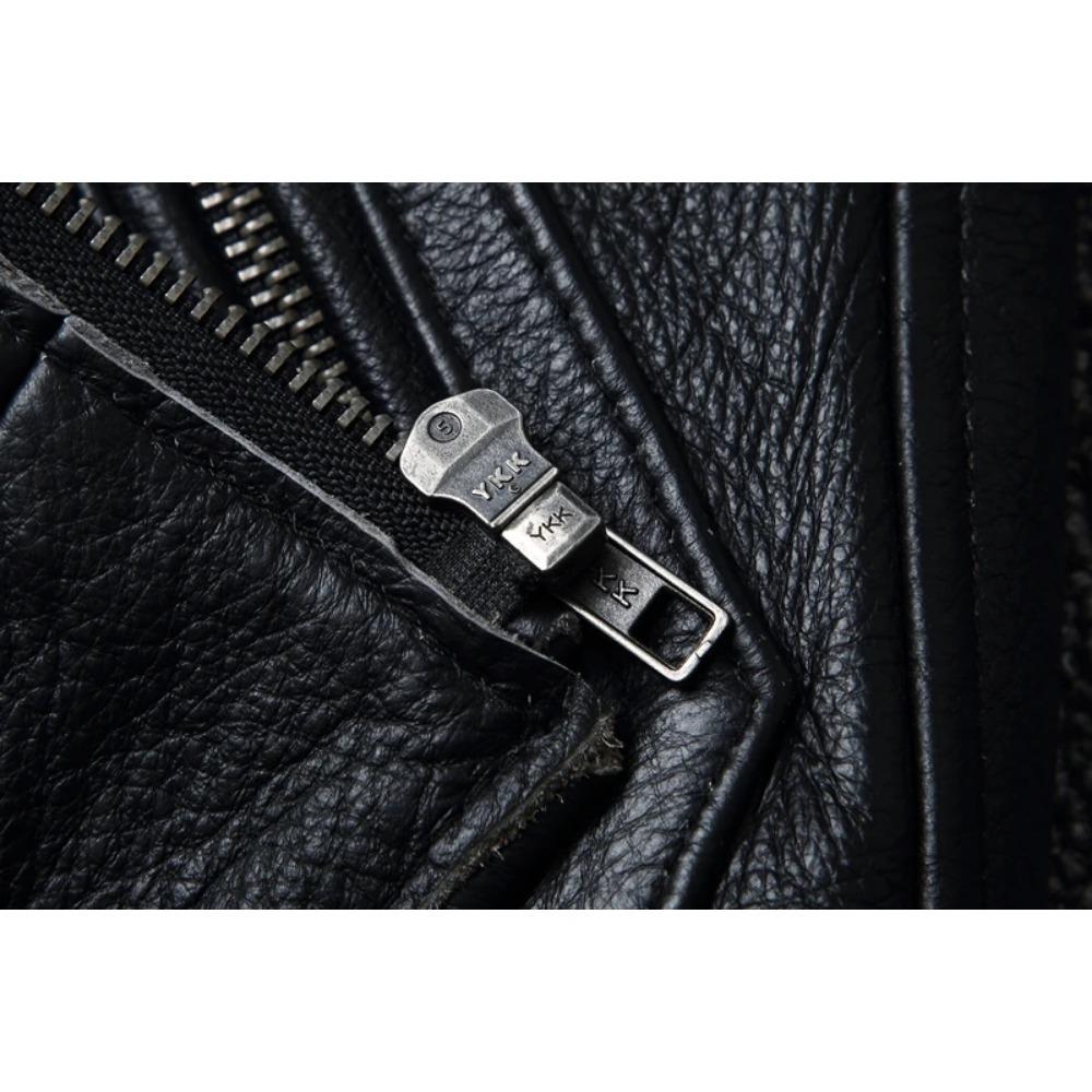 Chinese Size Spring Natural Genuine Calf Skin Leather for Man Slim Fit Male Coat Men Real Cowhide Coats Fashion Clothing Male Clothes Autumn