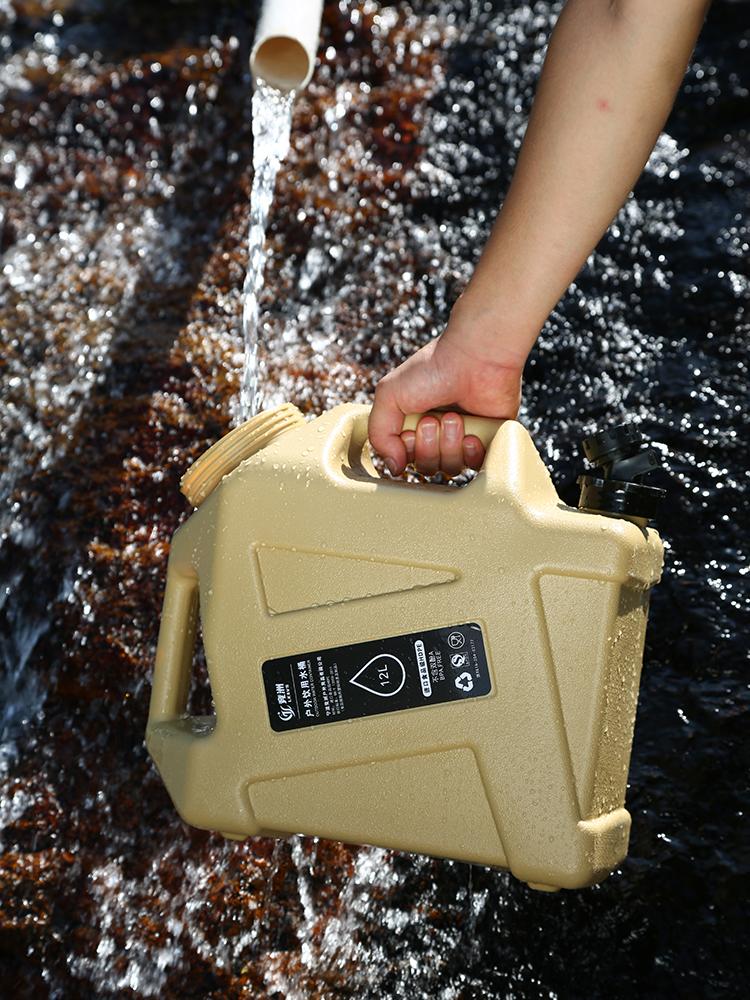 12L Camping Water Container Water Storage Carrier Portable Large Capacity Outdoor Hiking Accessories