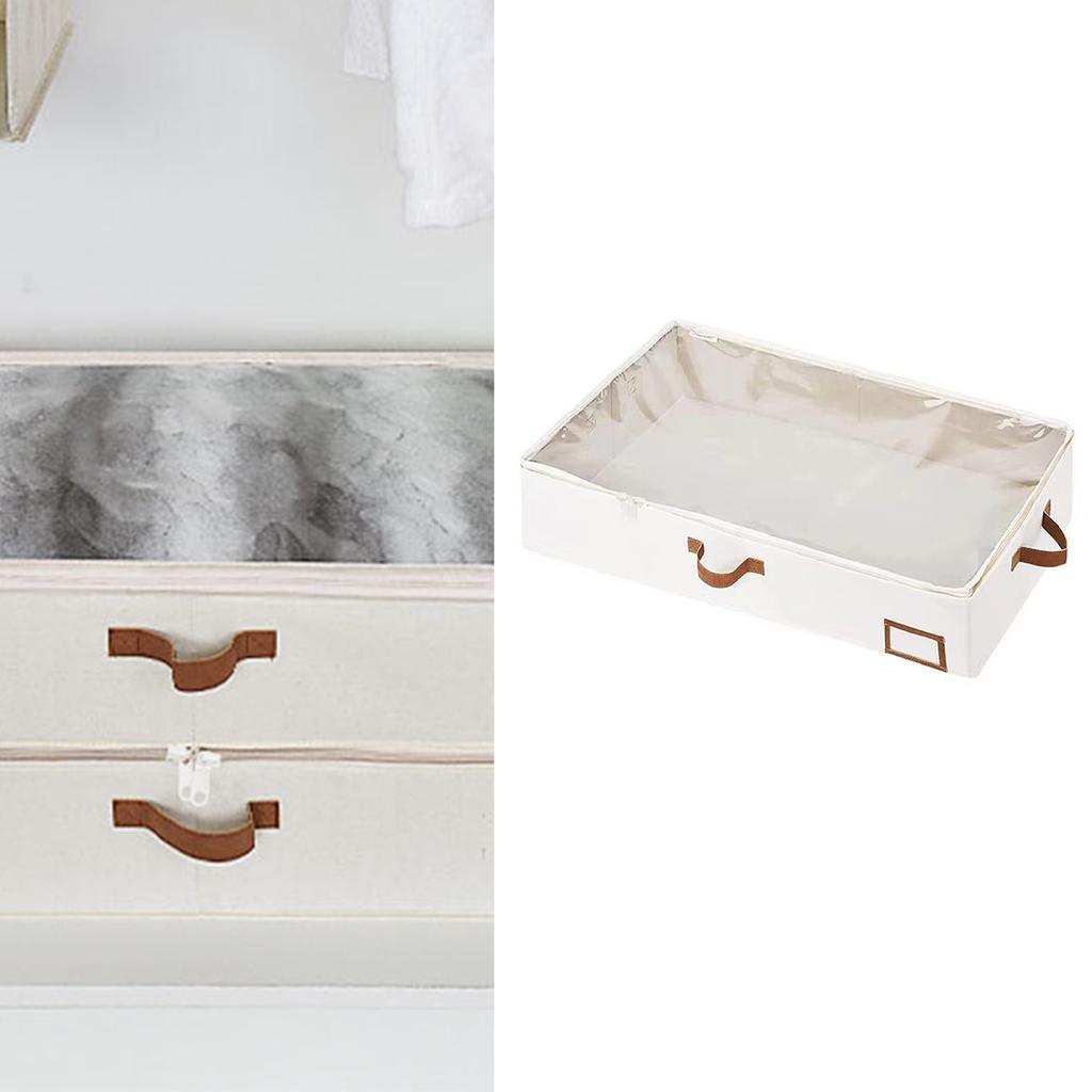 Aufbewahrungsbox unter dem Bett zur Organisation von Kleidung Schuhen Faltbare Aufbewahrungsbox mit leicht zugänglichem Reißverschlussdeckel Kleiderorganizer