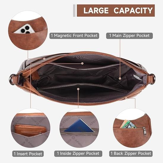 Sling Bags for Women Latest PU Leather Crossbody Ladies Purse for Women and Girls with Adjustable Strap