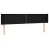 3123112 vidaXL LED Headboard Black 183x16x78-88 Cm Fabric