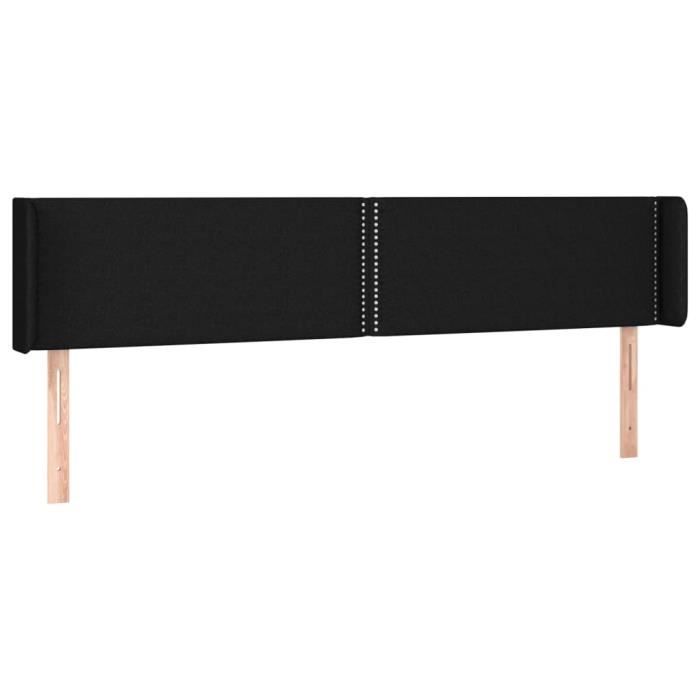 3123112 vidaXL LED Headboard Black 183x16x78-88 Cm Fabric