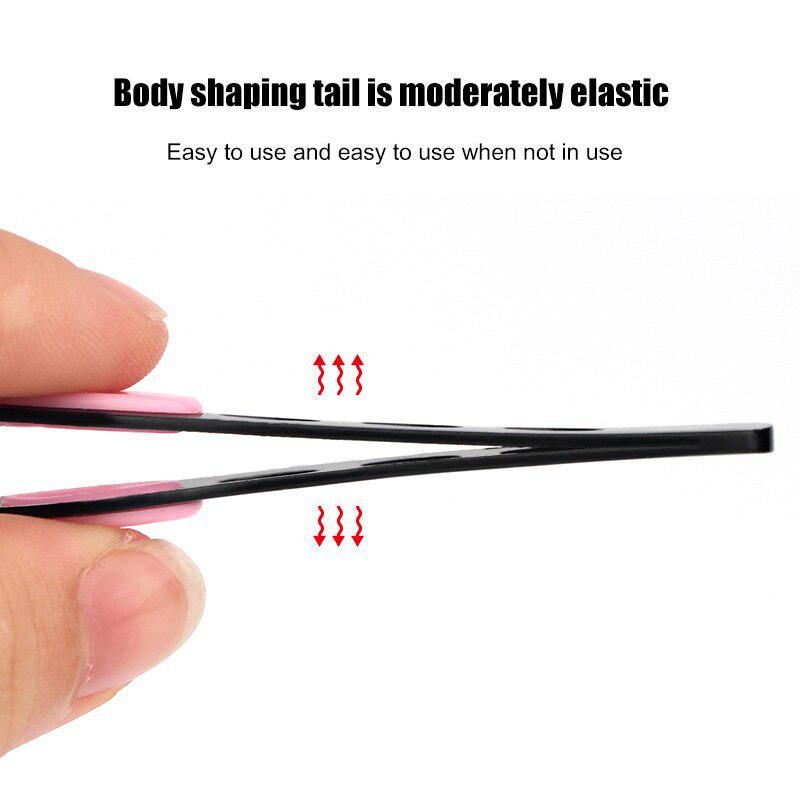 1pc Three Hole Eyebrow Tweezer Bevel Eyebrow Trimming And Pulling Eyebrow Clip With Rubber Pads