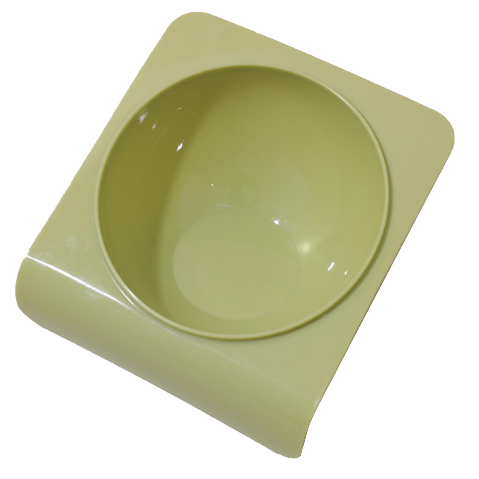 

Cat Bowl Tilted Simple Style Refreshing Color Smoothly Odorless Plastic Pet Food Bowl Grass Green трава зеленый