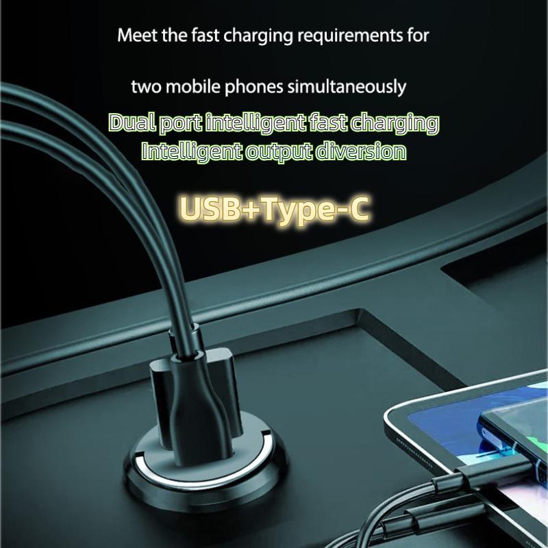 Autoladegerät Aluminiumlegierung PD30W Mini Pull Ring 100W Autoladegerät Zigarettenanzünder