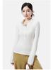 Autumn & Winter Women's Antibacterial Slimming V-neck Stand Collar Long Sleeve Thermal Top