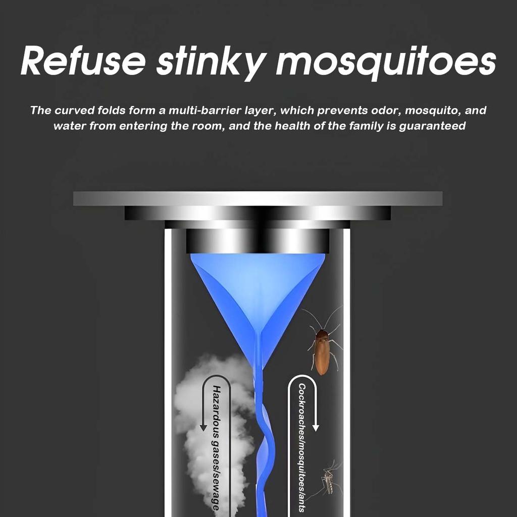 Floor Drain Deodorizer with Silicone Core, Universal Anti Odor Sealing Cap for Bathroom Sewers, and Drain Pipe