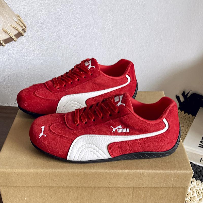 

Ретро Красные Женские Кроссовки для Тренировок на Толстой Подошве - Весна/Лето 2025 Повседневные Кроссовки 40