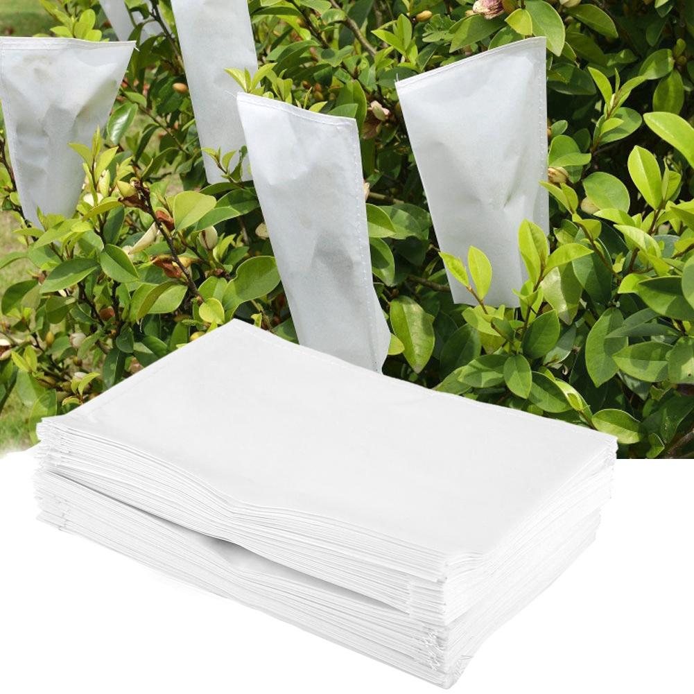 

100pcs Garden Pollination Parchment Bags Isolation Protective Bags for Plant Flower 16*10cm