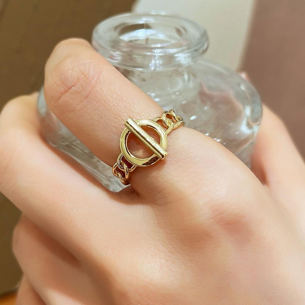

1Pc Fashionable and Simple Ring, Personalized Unisex Open Ring золотой