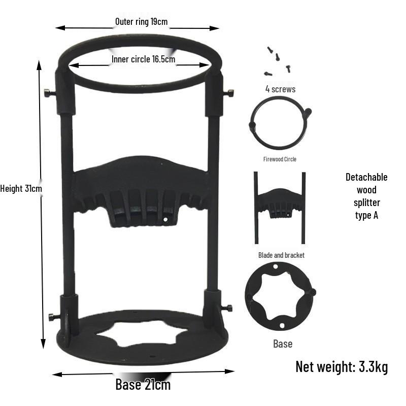Wandmontierter manueller Holzspalter: Outdoor Camping Brennholz Spaltwerkzeug