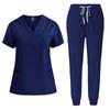 Unisex Quick-Dry Stretch Scrub Suit - Short Sleeve for Medical Professionals