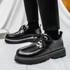 Fashion Men's Casual Shoes Classics Black Leather Shoe British Business Dress Shoes Lace Up Oxford Work Shoes for Men Loafers Big Size48