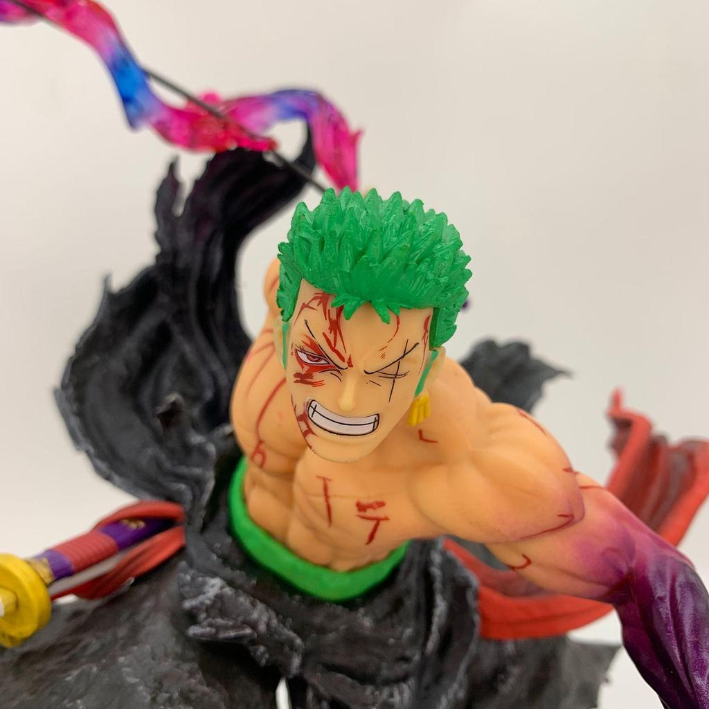 One Piece Flowing Zoro One Sword Style Double-Headed Sculpture Model