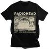 Radiohead Everything In Its Right Place Vintage Art Koszulka Zespół Rocka Alternatywnego Czarna Unisex Oversize Casualowa Koszulka