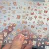 Anime Rilakkuma Nail Stickers Cute Cartoon Bear Nail Waterproof Decals DIY Nail Art Decor Manicure Accessories Gift