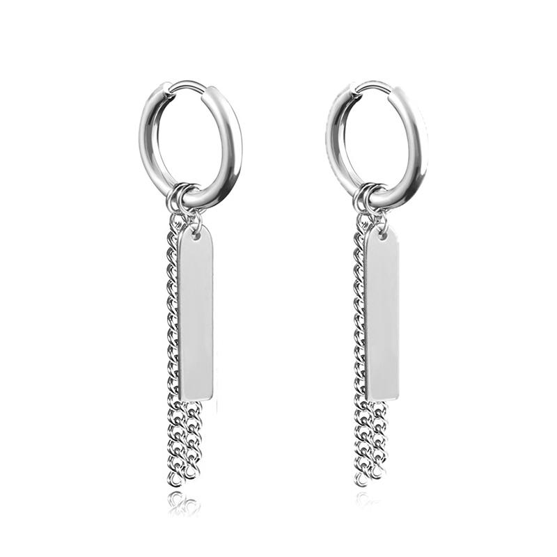 1 Paar Modische Punk Gothic Edelstahl Hängeohrringe Stecker für Damen Herren Gothic Street Pop Hip Hop Rock Ohrschmuck Geschenk