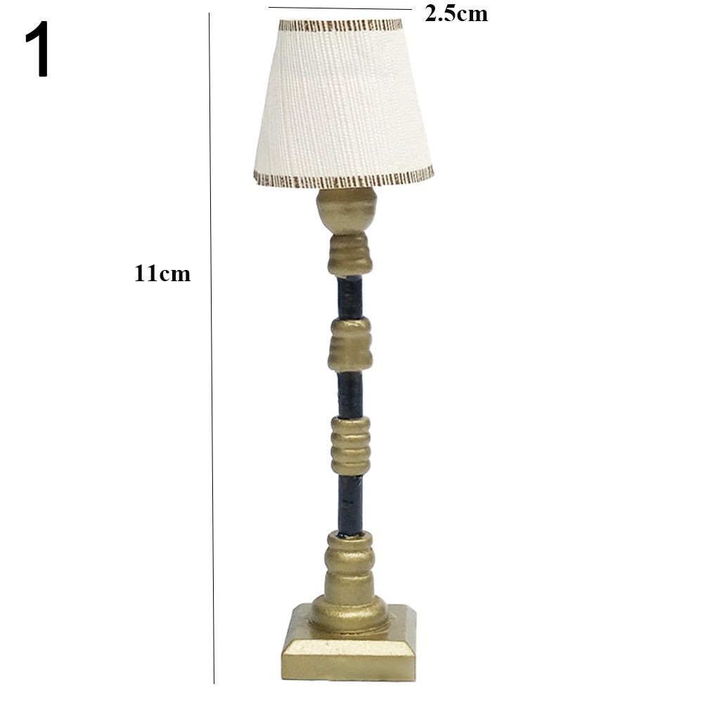 

Furniture Toy 1:12 Dollhouse Lamp Model Crystal Wall Light Miniature Floor Lamp Doll Retro Lamp 1