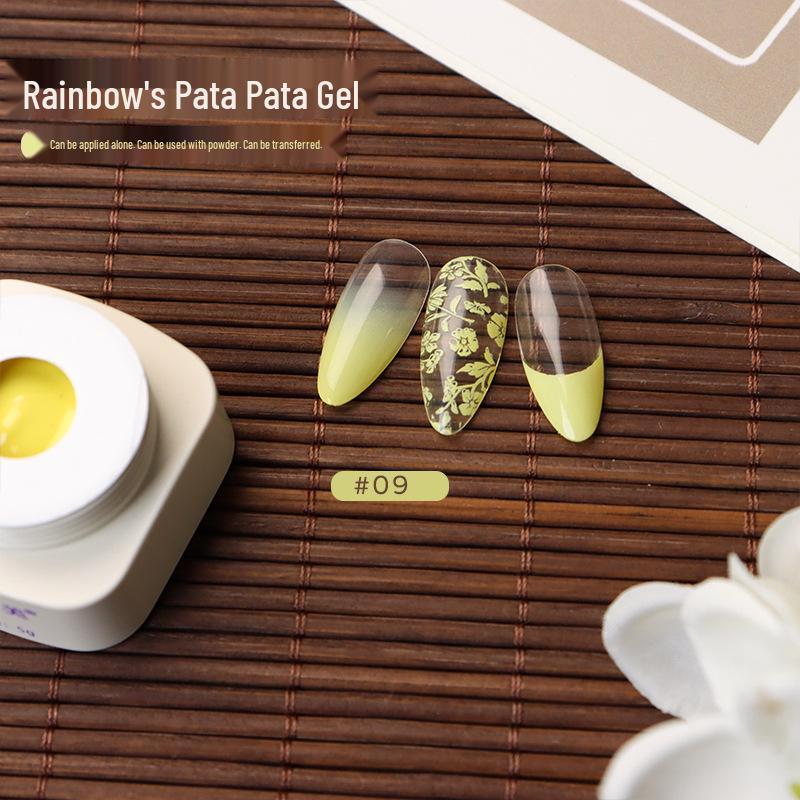 Nowy żel Pat Pat: Nine Grids Nail Art Jednolity Kolor Malowanie Róż 2024 - Nasycony Rozmazany Gradient, Nie Wymaga Zmywania