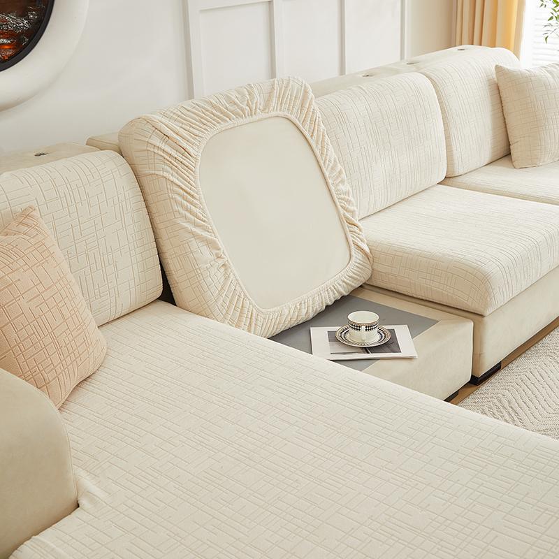 1Pc Jacquard Stretch Sofa Cushion Cover Elastic Fit Soft Washable Sofa Slipcover For Living Room Couch Cushion Cover Home Decor