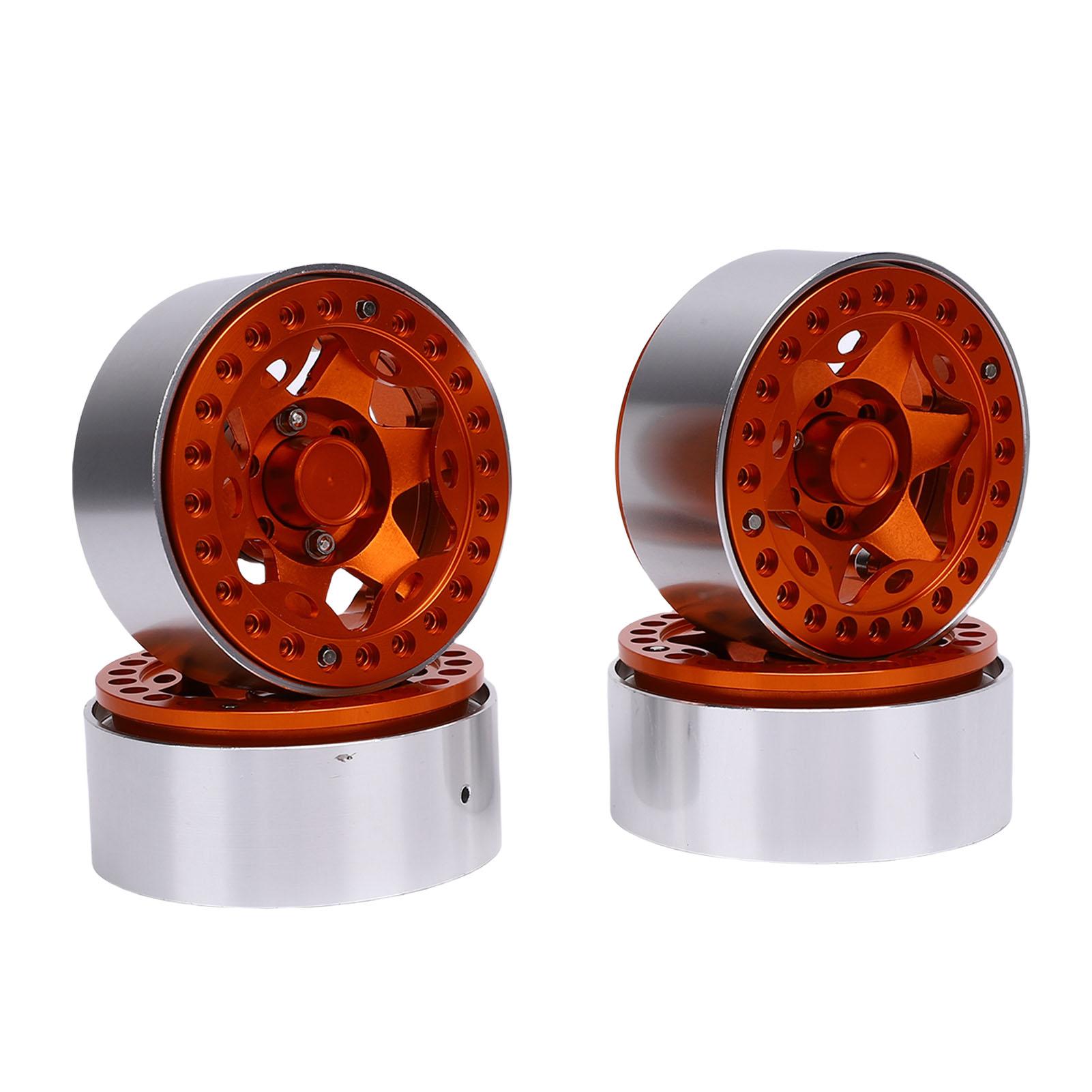 

4pcs 1.9 Inch Beadlock Wheel Rim Hub Aluminum Alloy RC Wheel Hub for 1 10 RC Crawler Upgrade Accessories Imitation VP Orange помаранчевий
