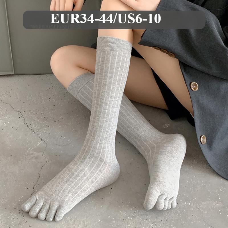3 Pairs Toe Socks Women Men Long Calf Socks with Separate Fingers High Quality Cotton Five Finger Socks Women Stockings