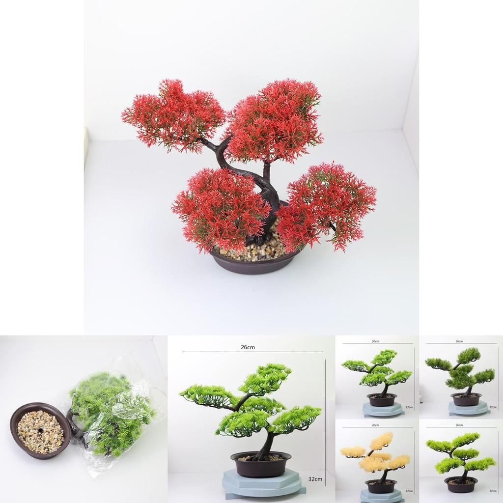 Home Decor Artificial Pine Tree With Plastic Material For Living Room And Office Display