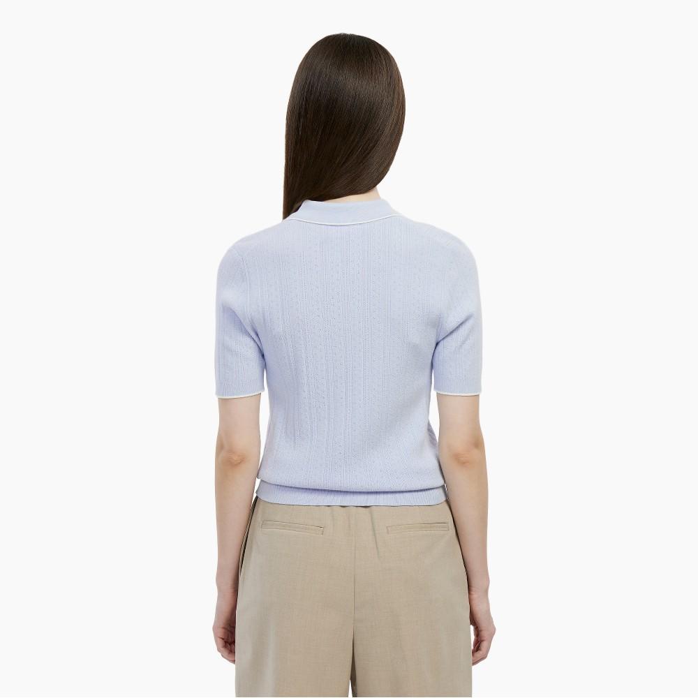 [Lacoste] Women's Pointelle Sweater Polo Shirt PF413E-56GJ2G