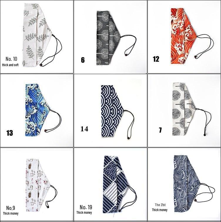 Studentisches Holzbesteck-Set: Löffel, Gabel, Essstäbchen mit Tragetasche. Ideal für den Außenbereich.