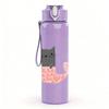 1PC Mermaid Cat Character Pattern 750ml Color Plastic Sports Water Bottle Leakproof Flip Straw Lid Suitable for Sports Office Home Use