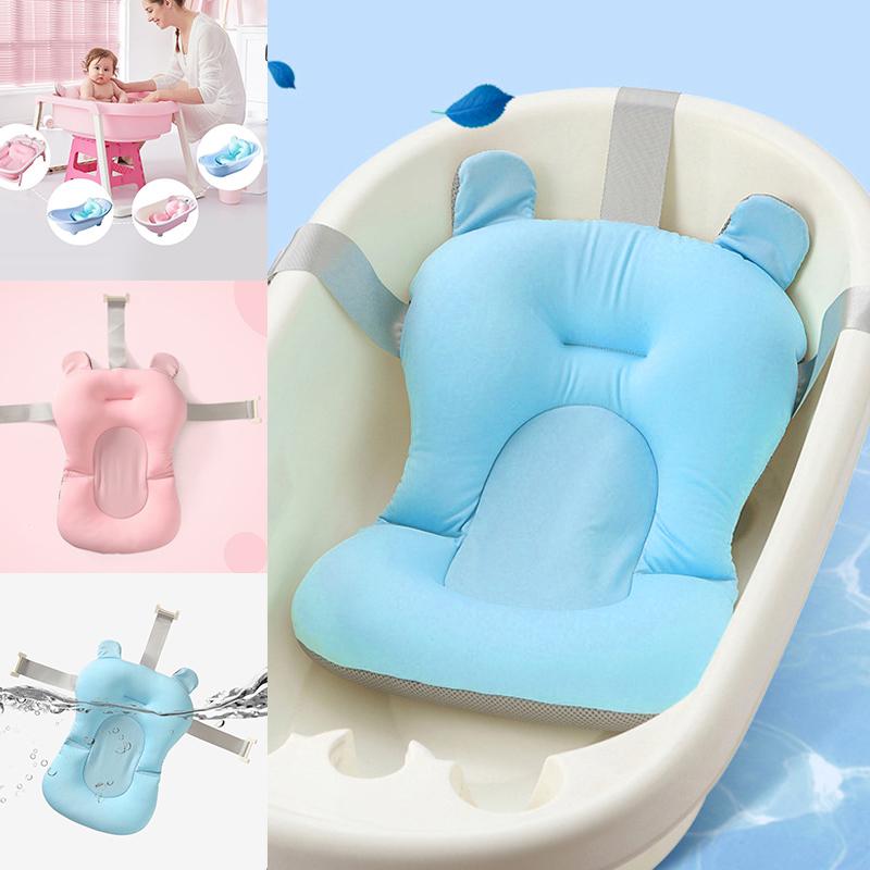 Folding Portable Baby Bathtub Safety Shower Antiskid Cushion Plastic Net Perfect for Baby Bathing