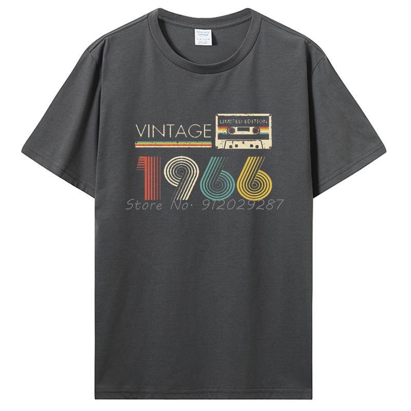Lustiges Vintage 1966 Limited Edition Kassette T-Shirt Sommer Baumwoll-T-Shirts Streetwear Vatertags Geburtstagsgeschenke T-Shirt Unisex