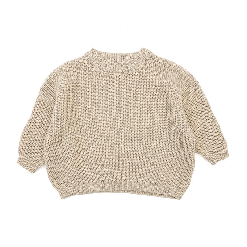 0-9M Autumn New Baby Boys Girls Clothes Baby Sweater Toddler Knit Sweater Newborn Knitwear Long Sleeve Cotton Baby Pullover Tops