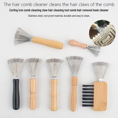 Boar Bristle Hair & Wood Comb Cleaner Brush Tool