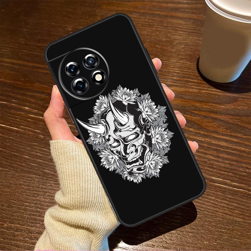

Japanese Oni Hannya Demon Mask Case For OnePlus 13T 10T 8T 10R 13R 15 R 13 12 11 9 10 Pro Nord CE 5 2 3 4 Lite N20 N30 Cover OnePlus 13R