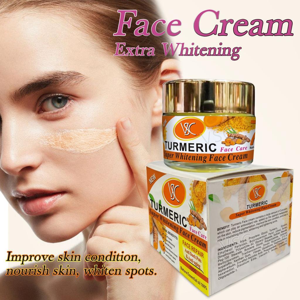 Turmeric Face Cream Brightens Skin Tone Moisturizing Facial Lotion