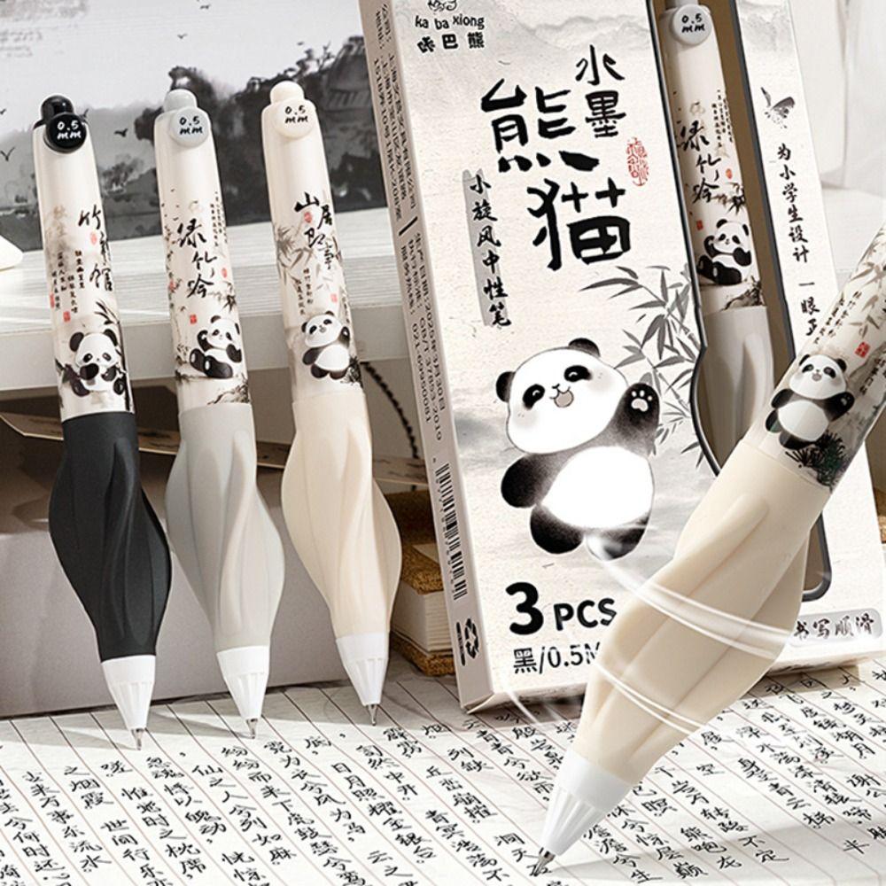 3PCS Quick Drying Neutral Pen 0.5mm Black Ink Writing Tool Office Signature Pen  Students