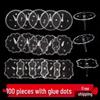 100-Piece Transparent Cake Topper Bases for Birthday Decorations