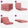 Folding Sofa Bed 75 x 67 x 45 cm Pink
