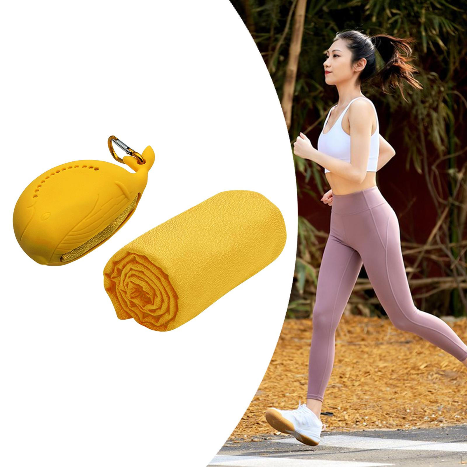 

Cool Gym Towel Chilly Cooling Sport 11.81inchx31.50inch Neck Wrap for Jogging Camping жовтий