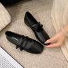 2025 French-Style Silver Mary Jane Flats: Women's Low Heel Moccasins for Spring/Autumn Fashion