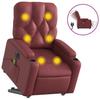 Vidaxl Reclining and Tilting Armchair with Massage, Electric, Burgundy